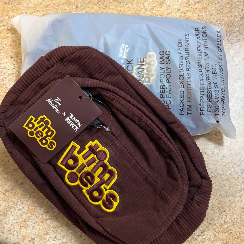 limited edition Justin Bieber x Tim Hortons Tim Biebs Fanny pack